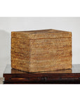 Vintage Handwoven Rattan Storage Box with Removable Lid in Country Style-13. Asian & Chinese Furniture, Art, Antiques, Vintage Home Décor for sale at FEA Home