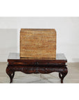 Vintage Handwoven Rattan Storage Box with Removable Lid in Country Style-17. Asian & Chinese Furniture, Art, Antiques, Vintage Home Décor for sale at FEA Home