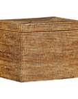 Vintage Handwoven Rattan Storage Box with Removable Lid in Country Style-1. Asian & Chinese Furniture, Art, Antiques, Vintage Home Décor for sale at FEA Home