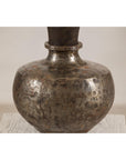 Vintage Indian hammered metal water vessel, view 7