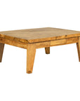 Vintage Mango Wood Coffee Table with Drawer and Tapered Legs-1. Asian & Chinese Furniture, Art, Antiques, Vintage Home Décor for sale at FEA Home