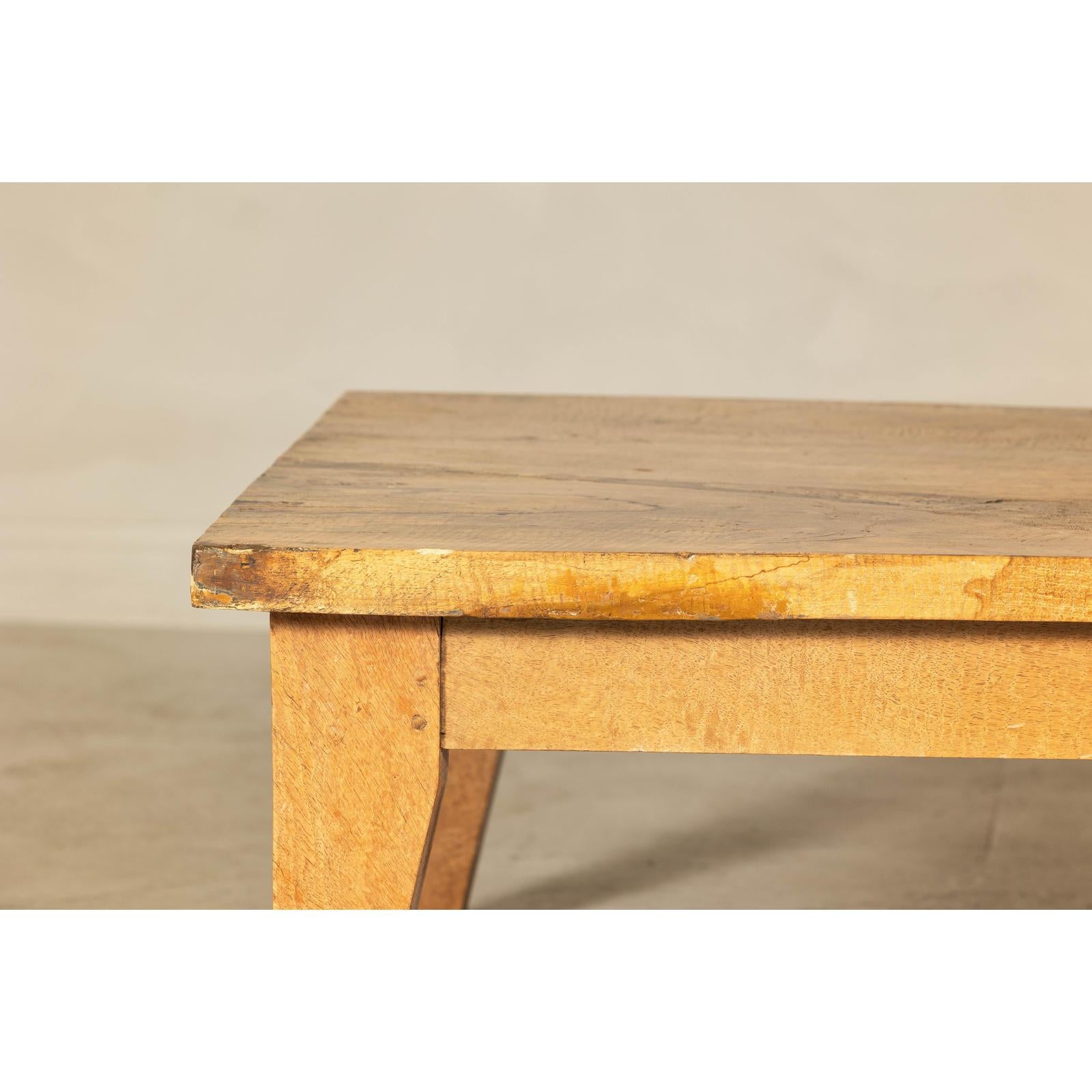 Vintage Mango Wood Coffee Table with Drawer and Tapered Legs-3. Asian &amp; Chinese Furniture, Art, Antiques, Vintage Home Décor for sale at FEA Home
