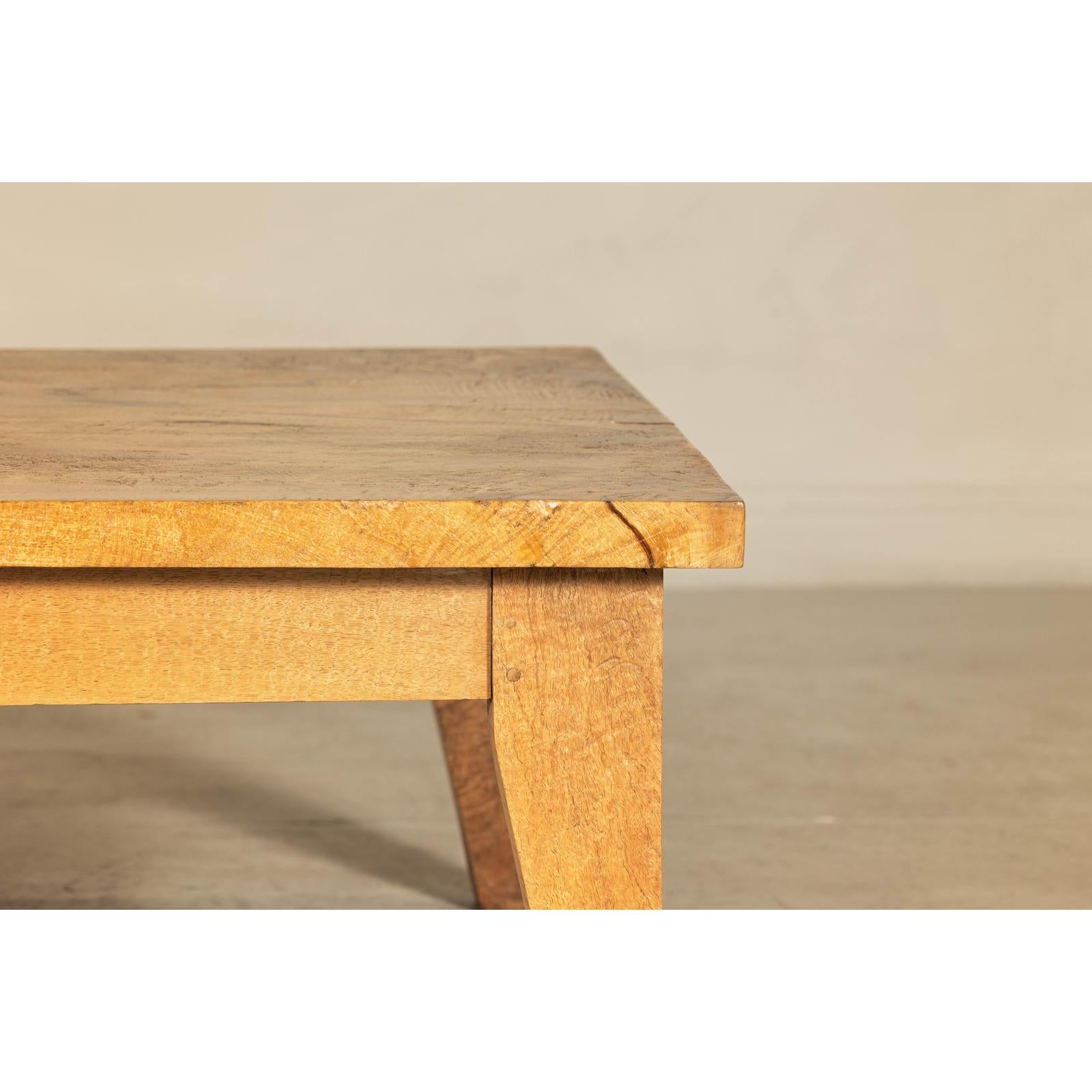 Vintage Mango Wood Coffee Table with Drawer and Tapered Legs-4. Asian &amp; Chinese Furniture, Art, Antiques, Vintage Home Décor for sale at FEA Home