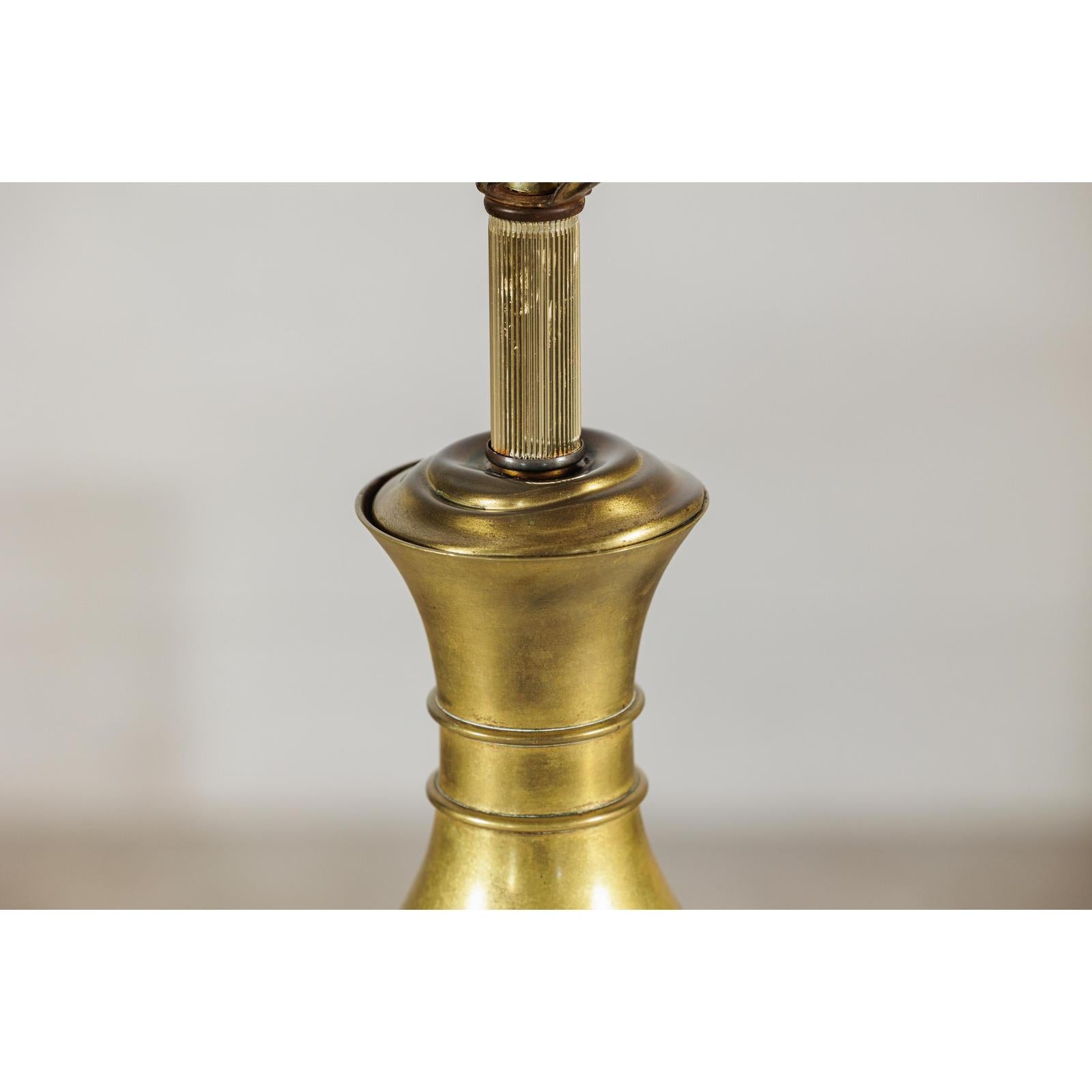 Vintage Midcentury Brass Balluster Table Lamp on Marble Base - image 11