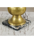 Vintage Midcentury Brass Balluster Table Lamp on Marble Base - image 13