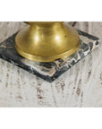 Vintage Midcentury Brass Balluster Table Lamp on Marble Base - image 14