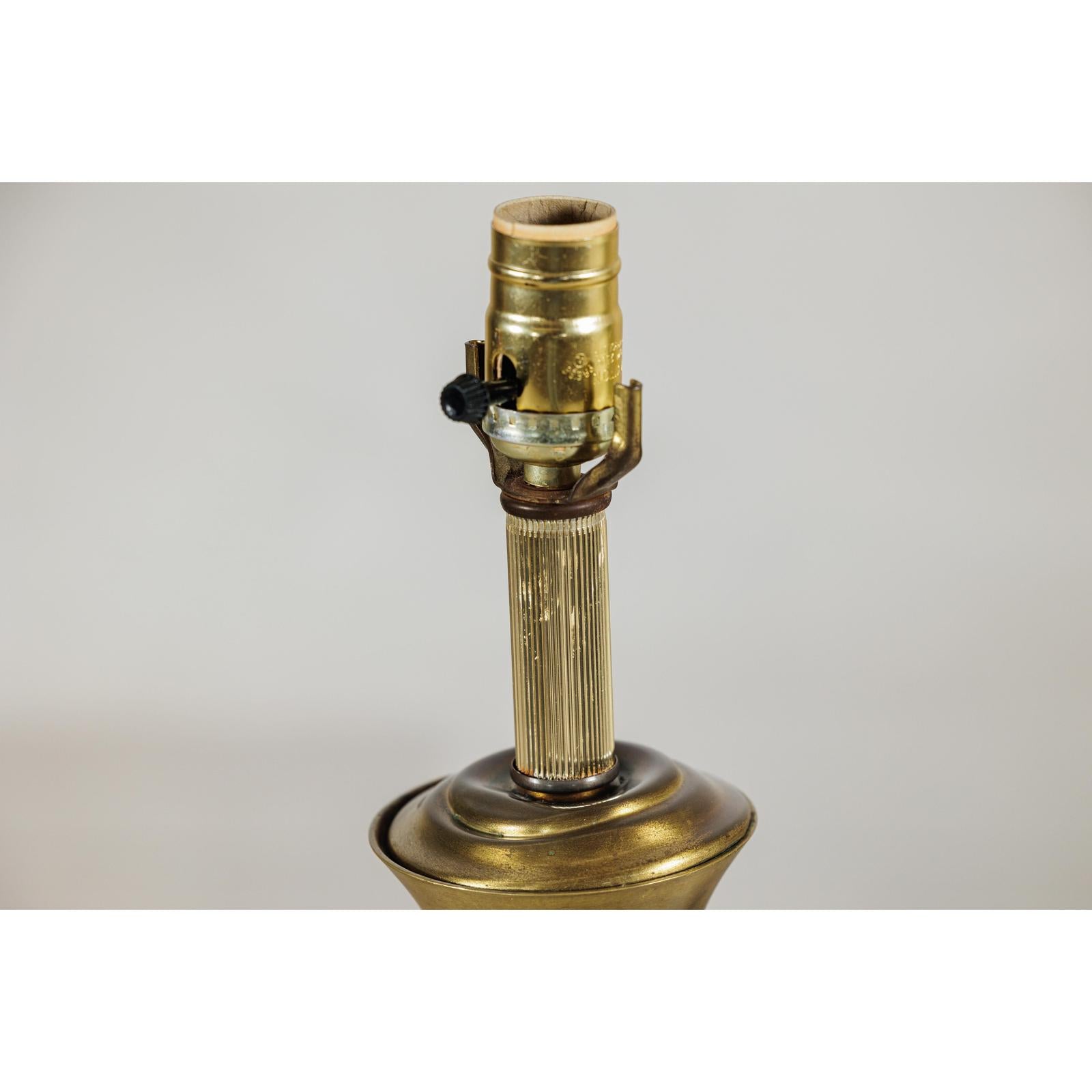 Vintage Midcentury Brass Balluster Table Lamp on Marble Base - image 16
