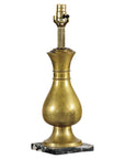 Vintage Midcentury Brass Balluster Table Lamp on Marble Base - image 1