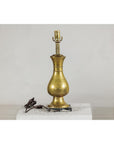Vintage Midcentury Brass Balluster Table Lamp on Marble Base - image 8
