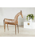 Vintage Riveted Iron Horse Sculpture with Rustic Patina - image 13
