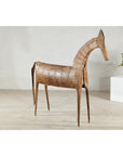 Vintage Riveted Iron Horse Sculpture with Rustic Patina - image 14