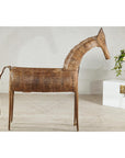Vintage Riveted Iron Horse Sculpture with Rustic Patina - image 19