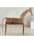 Vintage Riveted Iron Horse Sculpture with Rustic Patina - image 2