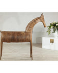 Vintage Riveted Iron Horse Sculpture with Rustic Patina - image 3