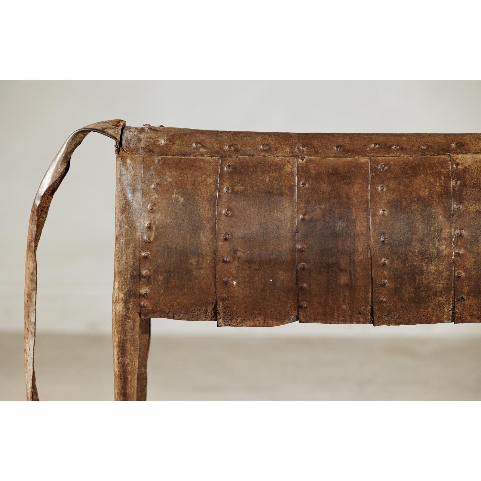 Vintage Riveted Iron Horse Sculpture with Rustic Patina - image 7