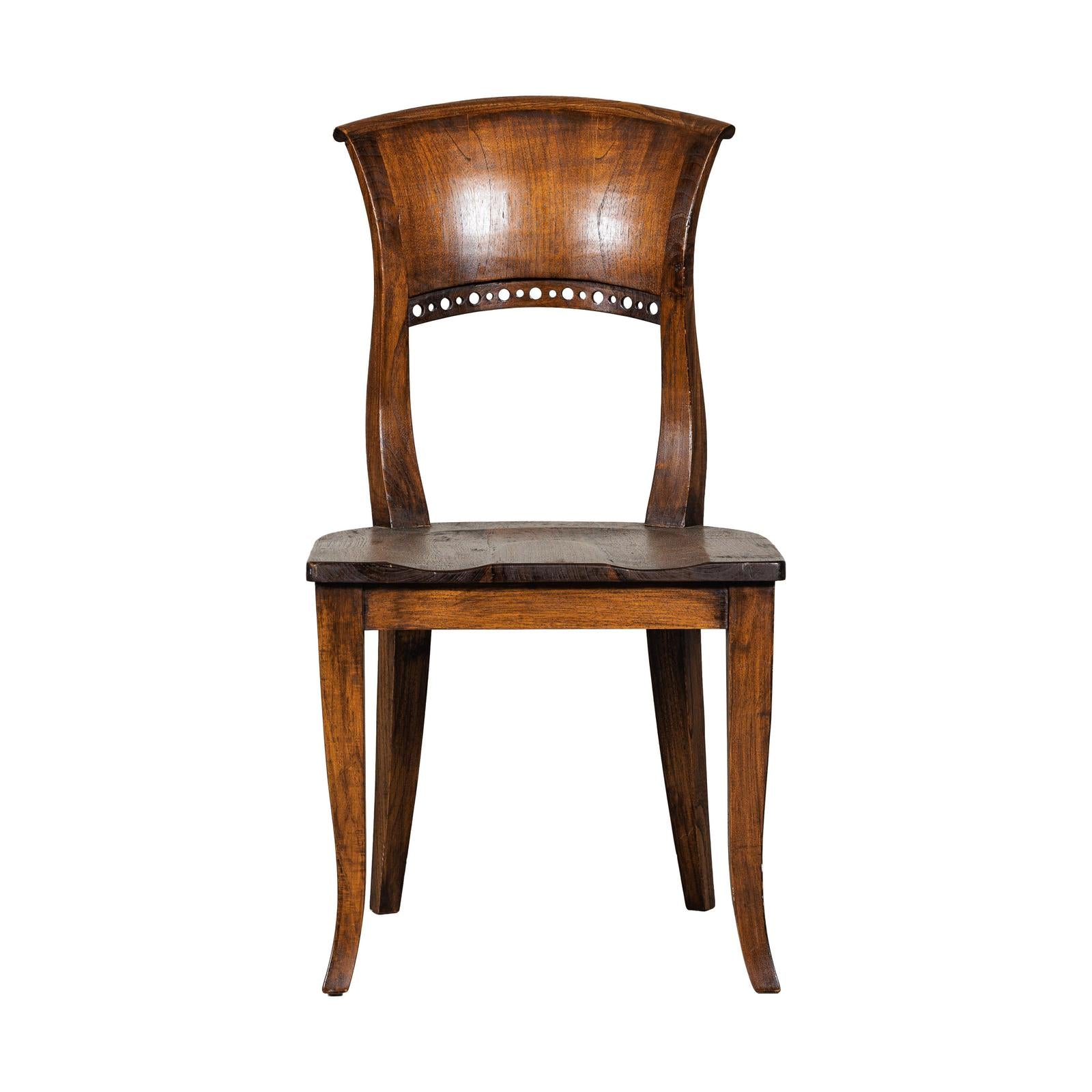 Vintage Sculptural Teak Wood Side Chair with Pierced Back Detail-14. Asian &amp; Chinese Furniture, Art, Antiques, Vintage Home Décor for sale at FEA Home