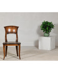 Vintage Sculptural Teak Wood Side Chair with Pierced Back Detail-7. Asian & Chinese Furniture, Art, Antiques, Vintage Home Décor for sale at FEA Home