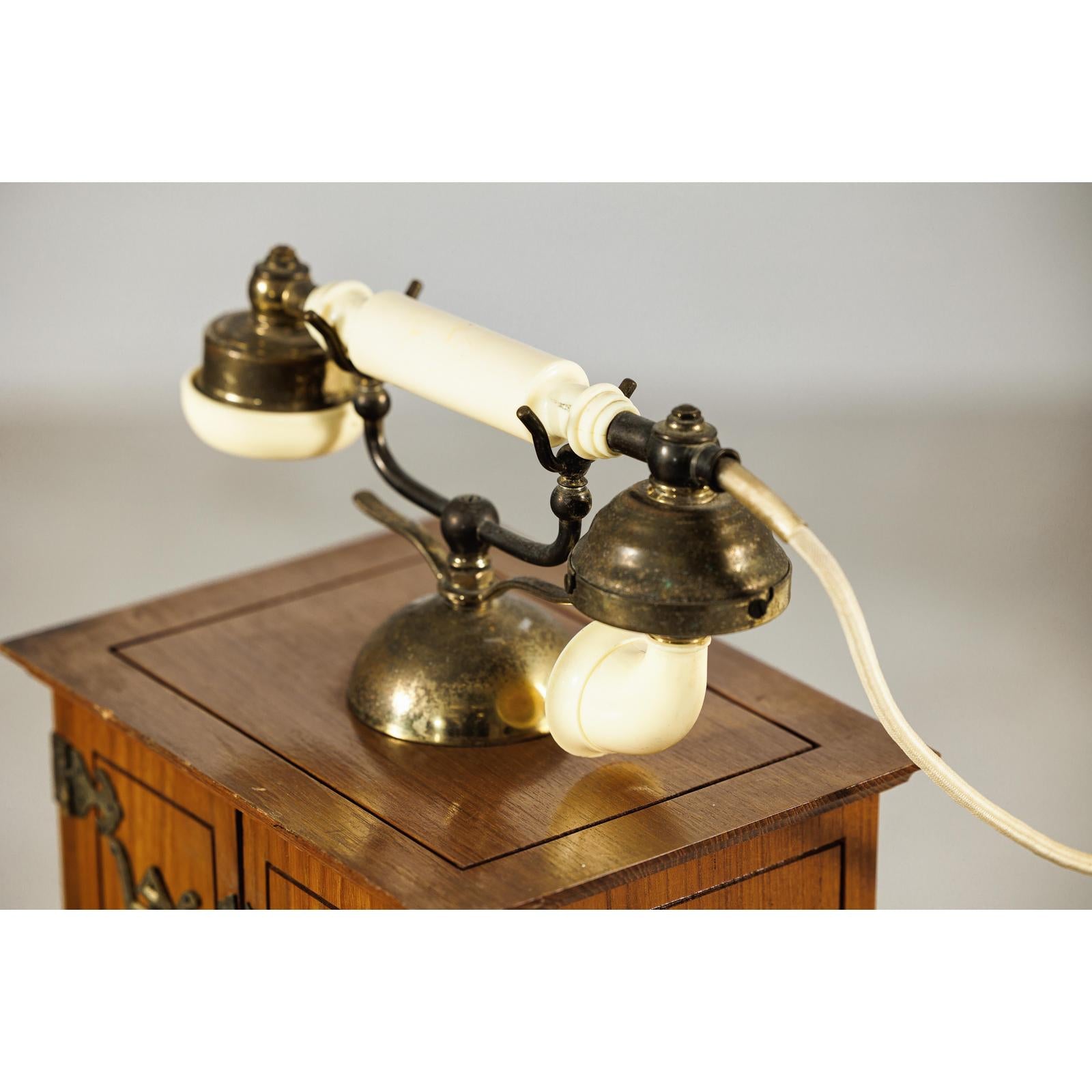 Vintage Telephone - Brass Details and French-Inspired Design-12. Asian &amp; Chinese Furniture, Art, Antiques, Vintage Home Décor for sale at FEA Home