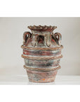 Vintage Thai Water Jar with Ropework Decoration, Scalloped Rim and Loop Handles-2. Asian & Chinese Furniture, Art, Antiques, Vintage Home Décor for sale at FEA Home