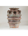 Vintage Thai Water Jar with Ropework Decoration, Scalloped Rim and Loop Handles-4. Asian & Chinese Furniture, Art, Antiques, Vintage Home Décor for sale at FEA Home