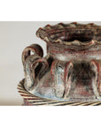 Vintage Thai Water Jar with Ropework Decoration, Scalloped Rim and Loop Handles-9. Asian & Chinese Furniture, Art, Antiques, Vintage Home Décor for sale at FEA Home