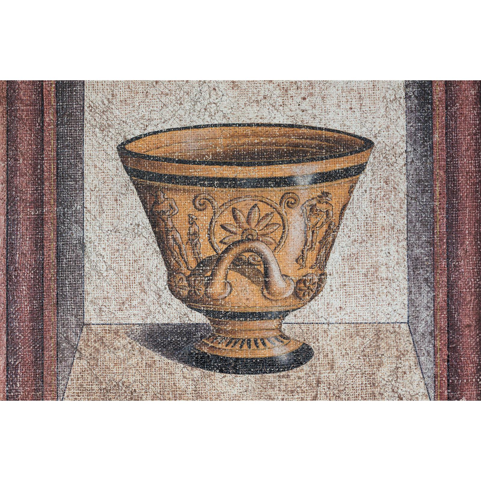 Vintage Three-Panel Screen with Painted Classical Vessel Motifs-11. Asian &amp; Chinese Furniture, Art, Antiques, Vintage Home Décor for sale at FEA Home