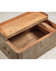 Vintage Tin-Clad Metal Trunk with Embossed Detailing - image 10