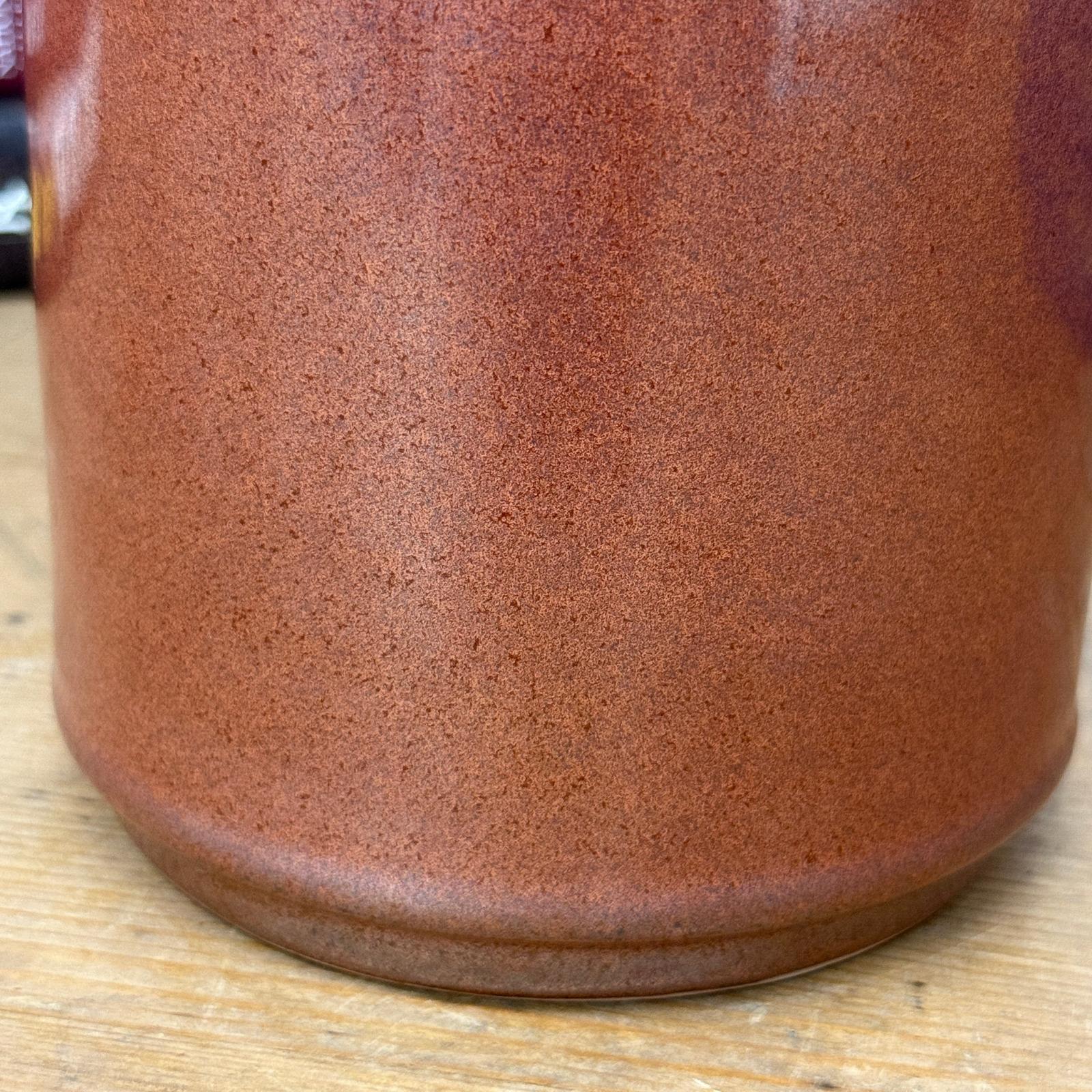 White and Copper Fluted Ceramic Vase with Olive Glaze Band, SKU , image 6