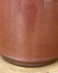 White and Copper Fluted Ceramic Vase with Olive Glaze Band, SKU , image 6