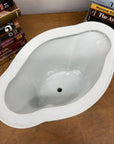 White Ceramic Planter with Footed Tray - FEA Home