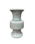 White Crackle Ceramic Vase with Bold Geometric Stacked Form, SKU , image 1