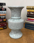 White Crackle Ceramic Vase with Bold Geometric Stacked Form, SKU , image 3