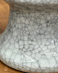 White Crackle Ceramic Vase with Bold Geometric Stacked Form, SKU , image 7