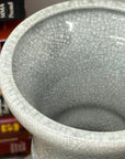 White Crackle Glaze Vase with Elegant Curved Silhouette, SKU , image 5