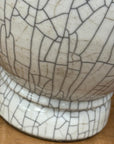 White Crackle Glaze Vase with Elegant Form & Fluted Opening, SKU , image 6
