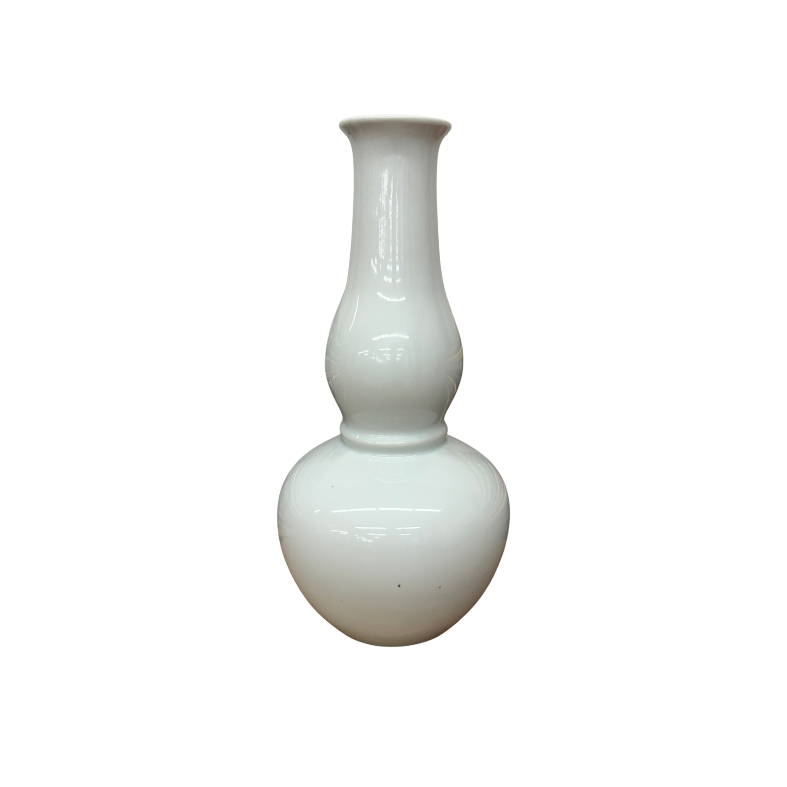 White Glazed Ceramic Vase with Bold Long-Necked Silhouette, SKU , image 1