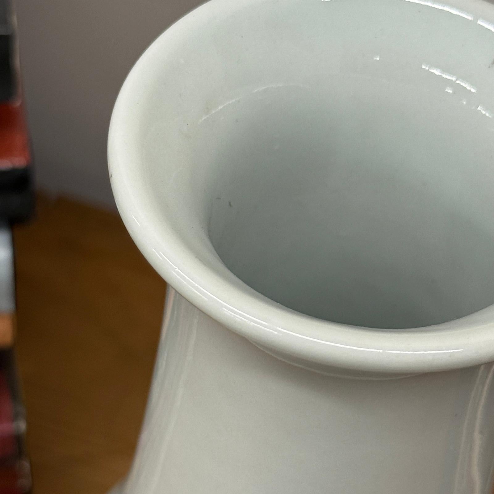 White Glazed Ceramic Vase with Bold Long-Necked Silhouette, SKU , image 10