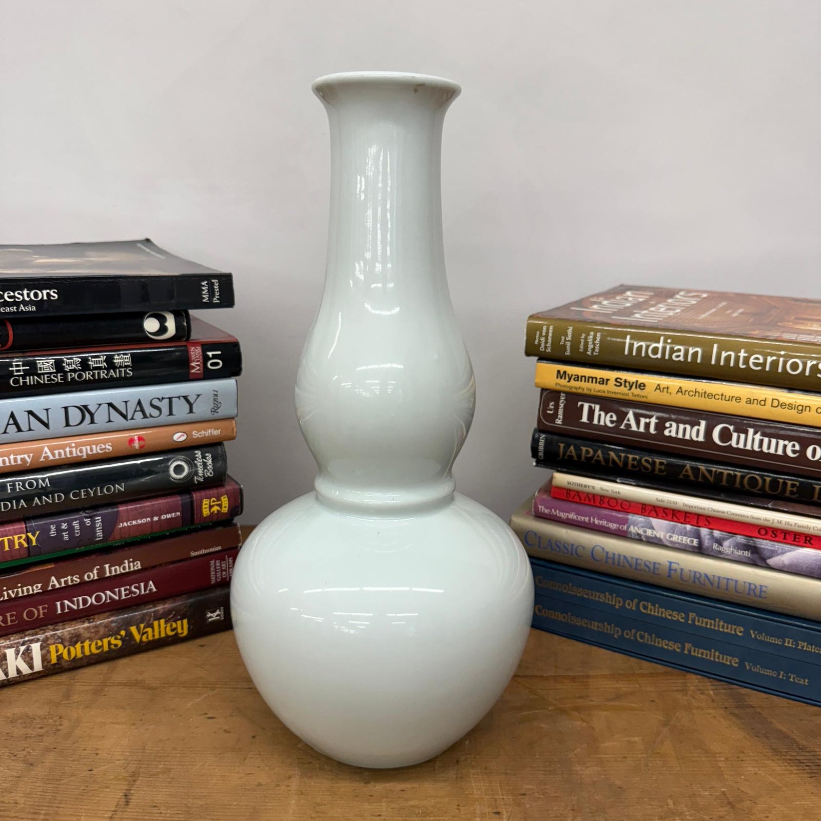 White Glazed Ceramic Vase with Bold Long-Necked Silhouette, SKU , image 4