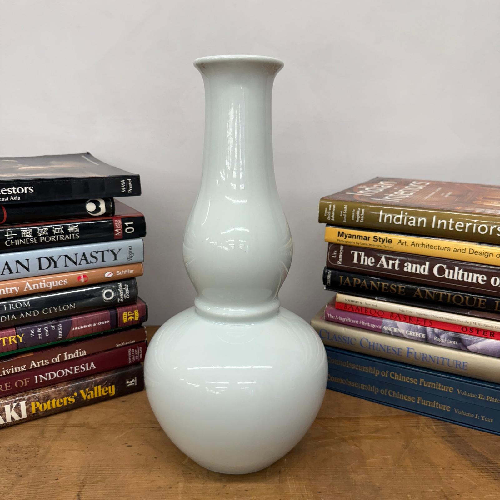 White Glazed Ceramic Vase with Bold Long-Necked Silhouette, SKU , image 5