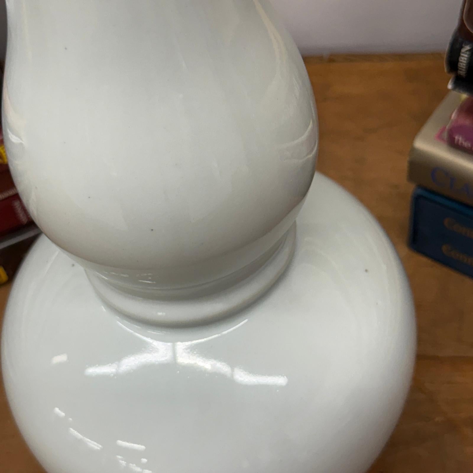 White Glazed Ceramic Vase with Bold Long-Necked Silhouette, SKU , image 7