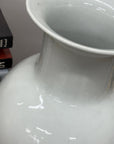 White Glazed Ceramic Vase with Flared Neck, SKU , image 7