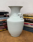 White Glazed Ceramic Vase with Foo Dog Handles, SKU , image 6