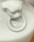 White Glazed Ceramic Vase with Foo Dog Handles, SKU , image 7