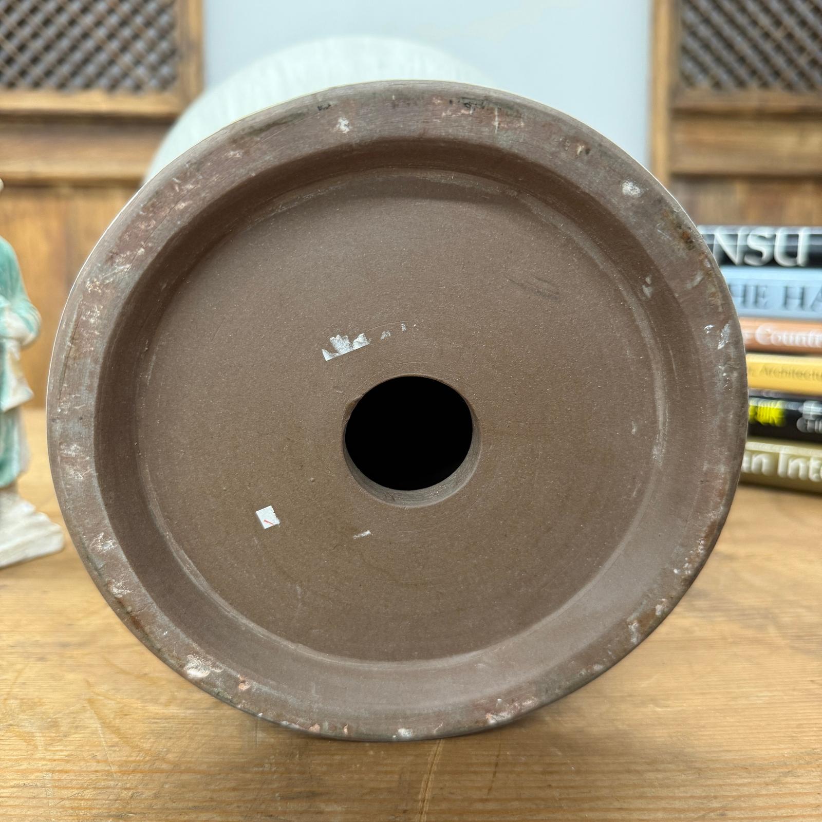 Wide &amp; Curved White-Grey Round Ceramic Lamp Base, SKU , image 11