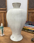 Wide & Curved White-Grey Round Ceramic Lamp Base, SKU , image 2