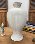 Wide & Curved White-Grey Round Ceramic Lamp Base, SKU , image 6