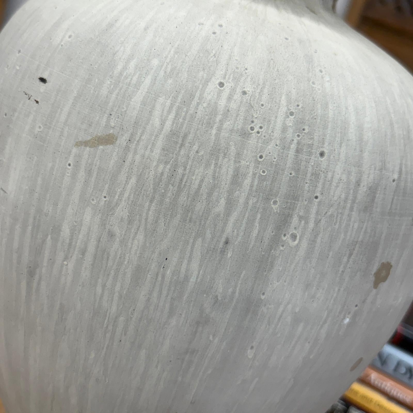Wide &amp; Curved White-Grey Round Ceramic Lamp Base, SKU , image 8