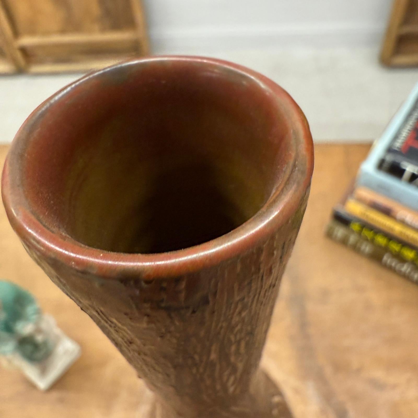 Wood Brown &amp; White Bottle Shaped Ceramic Vase, SKU , image 10