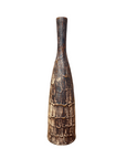 Wood Brown & White Bottle Shaped Ceramic Vase, SKU , image 1