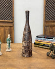 Wood Brown & White Bottle Shaped Ceramic Vase, SKU , image 2